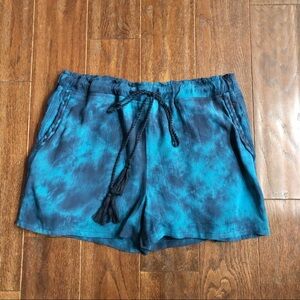 Sportelle Watercolor Print Shorts Gauzy Lounge